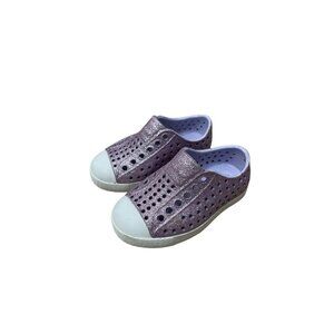 Native Jefferson Shoes Purple Glitter Sparkle Size C5